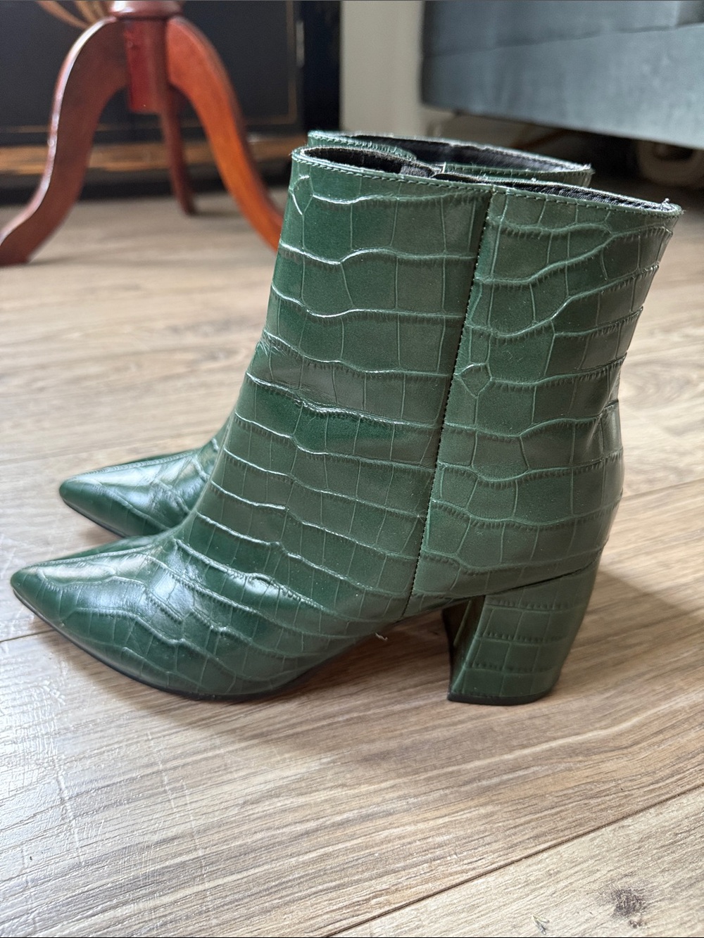 Marc Fisher leather animal print boots sz 8 - Picture 4 of 8